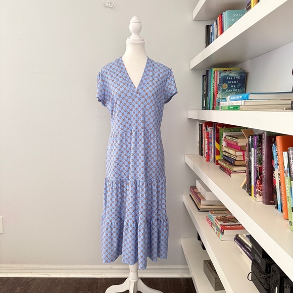 JUDE CONNALLY LIBBY MIDI DRESS CIRCLE GEO BLUEBELL Medium - Picture 4 of 12